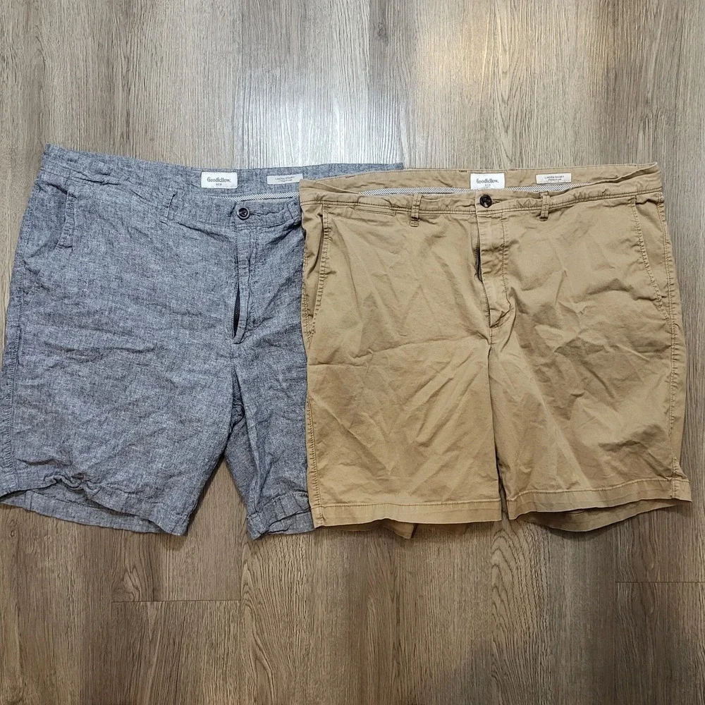 Lots of 2 Goodfellow & Co Shorts Men's 40 Gray & Brown Linden Short 9